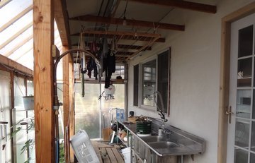 greenhouse nursery/drying space